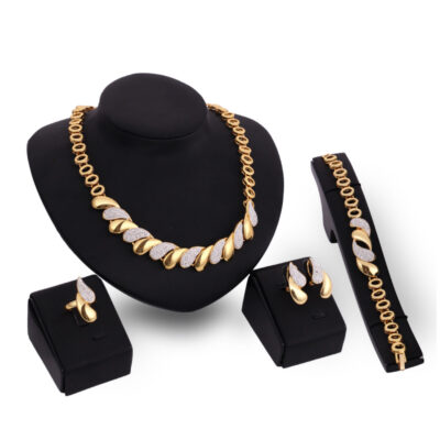 Cuban alloy necklace four-piece set