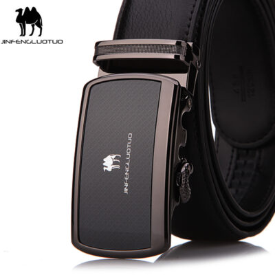 Mens Genuine Cowhide Automatic Buckle Belt