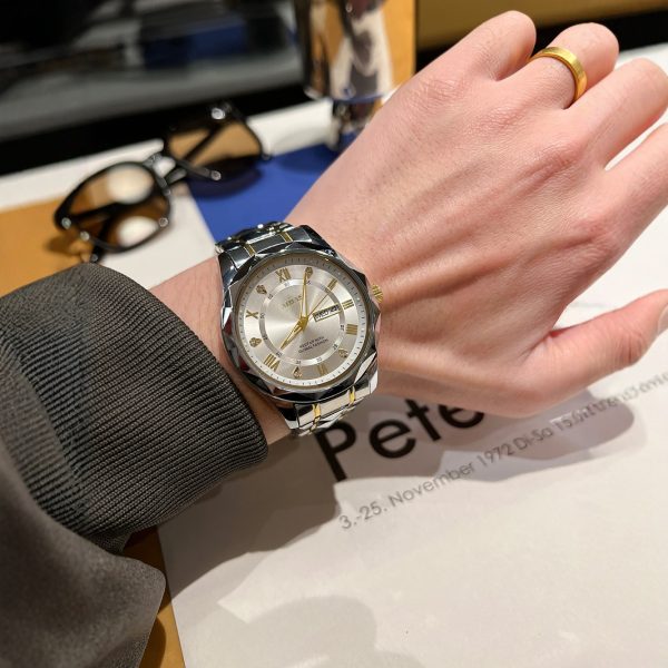Second image of Swiss men's waterproof  double date  luminous watch