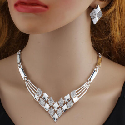 bridal jewelry set necklace earrings