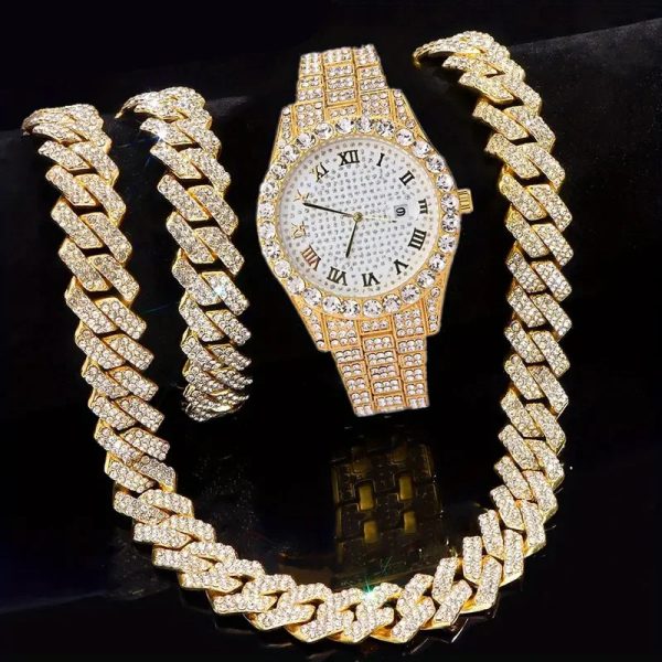 Second image of 3pcs Set Men's Business Quartz Watch