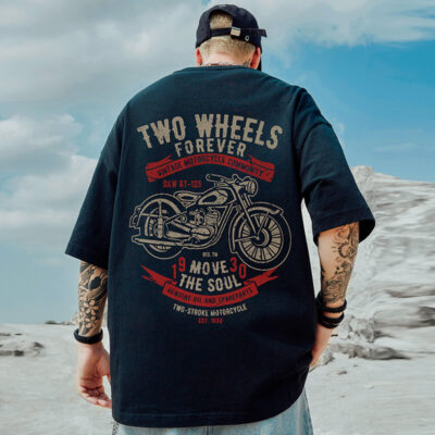 T-Shirt Fat Motorcycle Short Sleeve For Men…