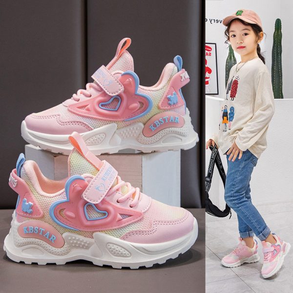 Second image of Girls Double Mesh Running Sneakers