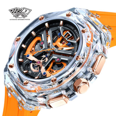 three-dimensional quartz men’s watch