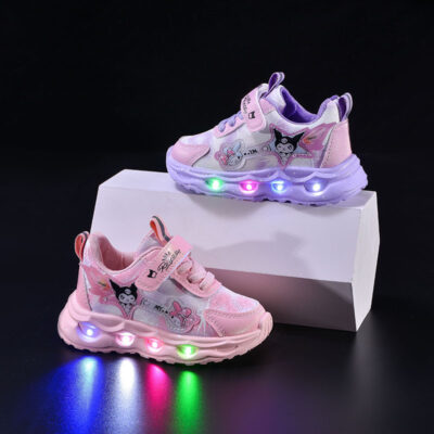 Girls Kuromi Light-Up Waterproof Sneakers