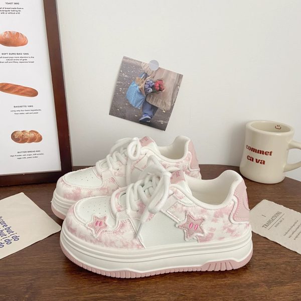 Second image of Girls Lightweight Pink Sneakers