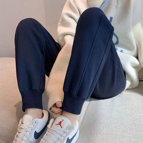Second image of Foreign fleece sweatpants for women