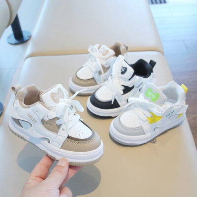 high-top girls small white shoes