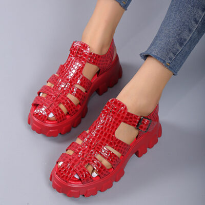 Women’s Cut-out Buckle Sandals