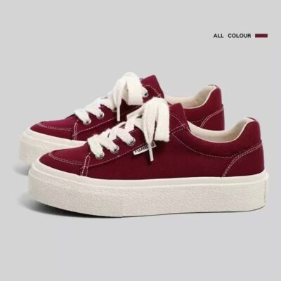 Ladies canvas breathable sneakers