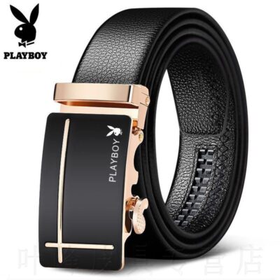Playboy Soft Leather Self-Buckle Belt