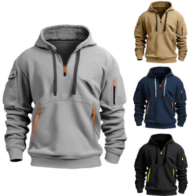 Men’s sweatshirt Hoodie Multi-Pocket Pullover