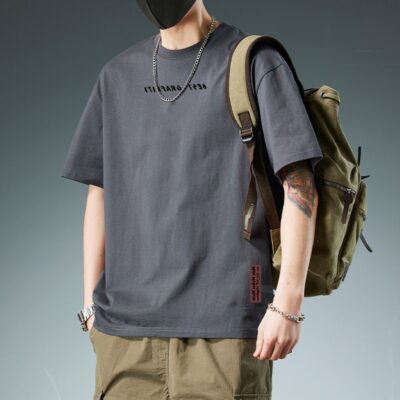 Cotton heavyweight men’s half-sleeved T-shirt