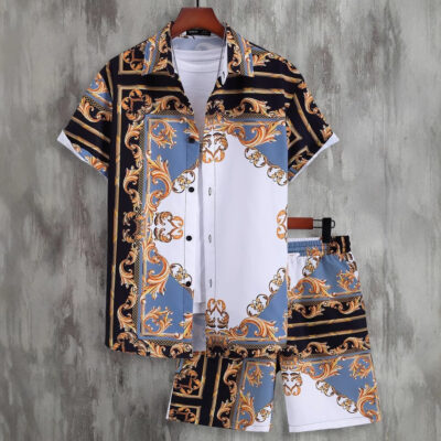 Men’s High Quality Short Sleeve Shirt Set…