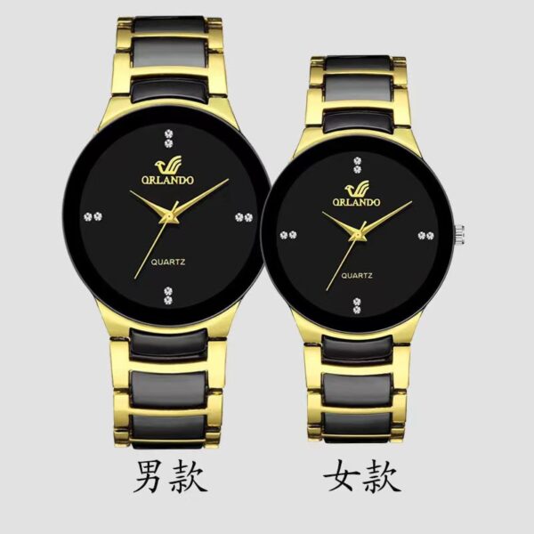 Second image of Men and Women Steel Band Quartz Watch