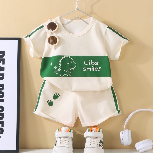 Second image of Children's short-sleeved trendy summer clothe