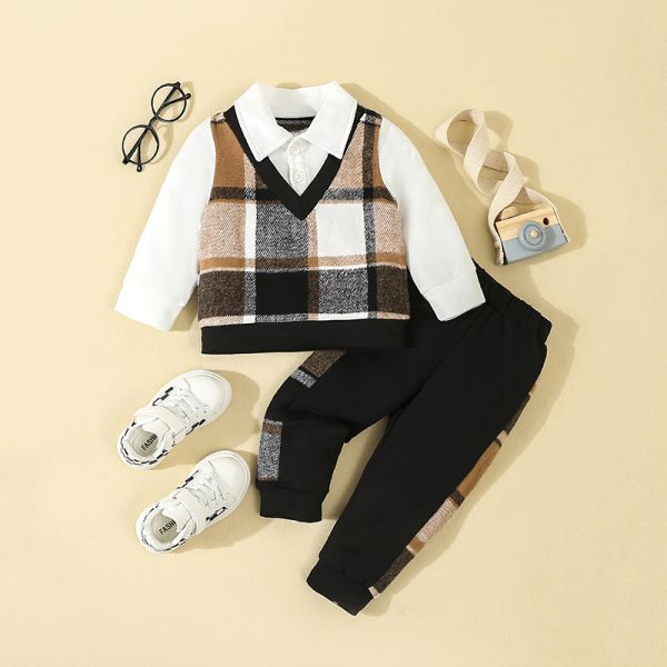Boys' preppy style suit