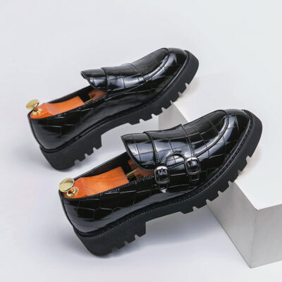 leather shoes young men British style