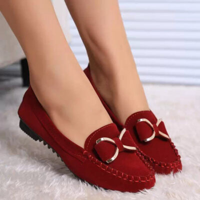 female flat decoration shoes