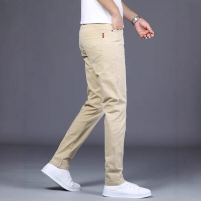 men’s pants small foot khaki trouser