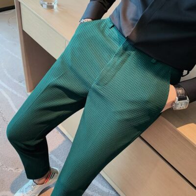 Men’s Slacks Slim Small Foot Suit Pants