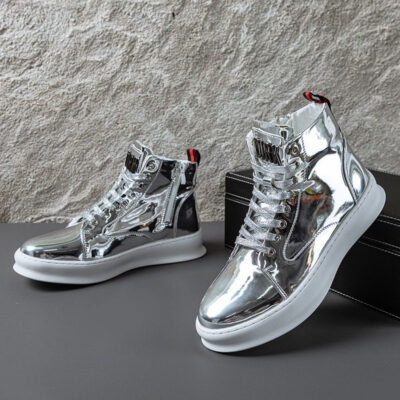 Men’s White Inner Heightened Boots