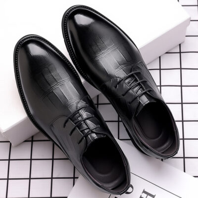 men’s pointed toe groom shoes