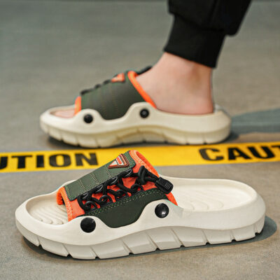 Open-toe vacation men’s slippers