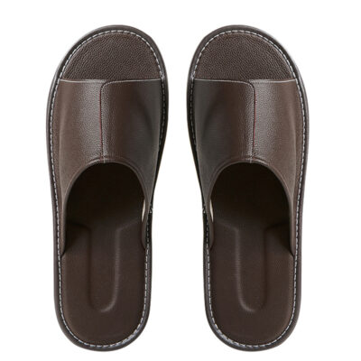 men’s leather slippers