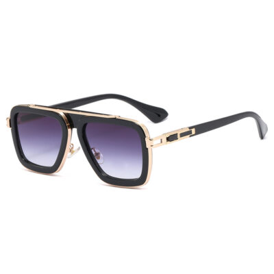 Metal square protection sunglasses