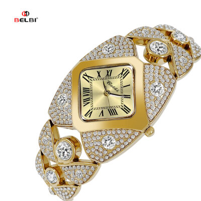 Diamond-encrusted ladies’ watch
