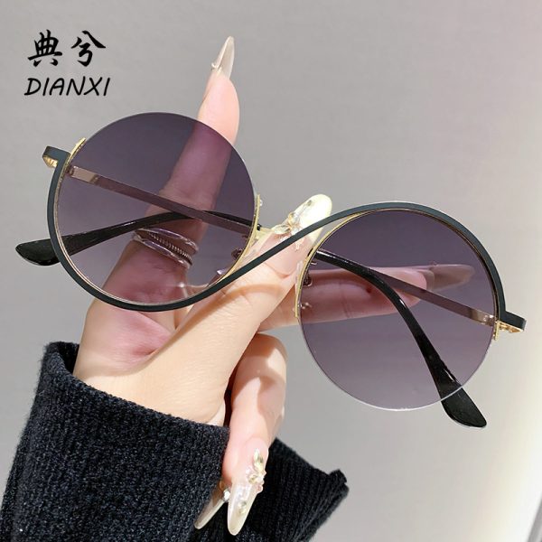 Second image of Metal half frame glasses