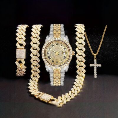 Necklace Set Diamond Watch