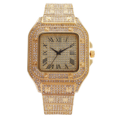 Hot square starry rhinestone watch