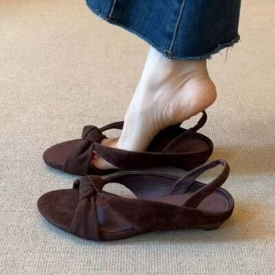 cross-strap wedge sandals