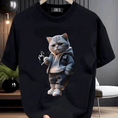 heavy men’s cotton short-sleeved T-shirt