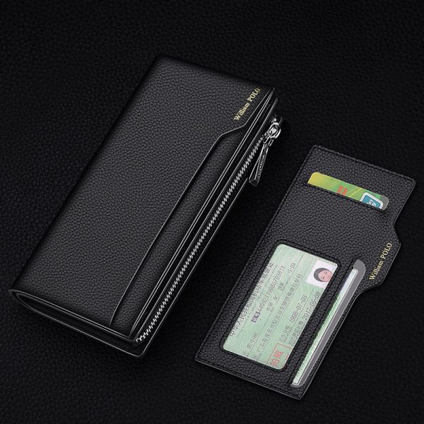Second image of Men's Cowhide Wallet Korean Clutch