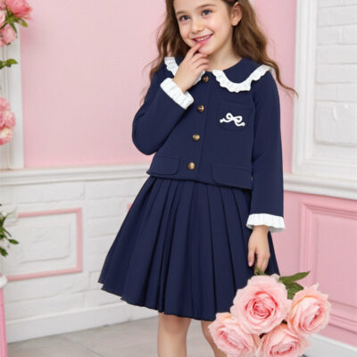 girls’ small fragrance jacket skirt