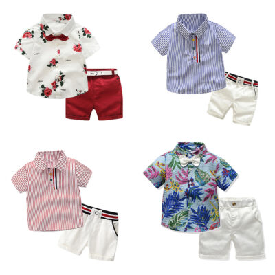 Boys short-sleeved cotton tops