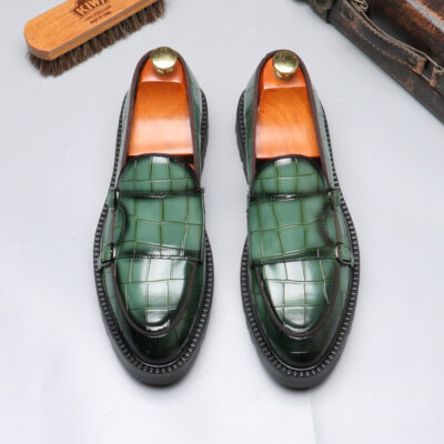 Men’s Patent Leather Thick  Shoes