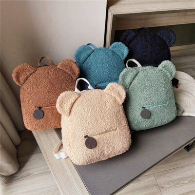 Plush bear children’s schoolbag