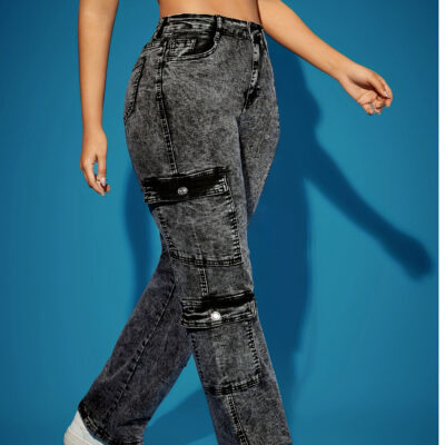multi-bag women’s mid-waisted pants