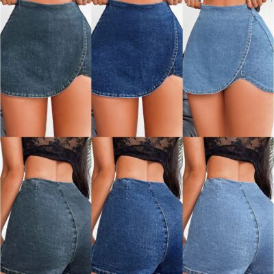 High waisted slim fit women’s shorts