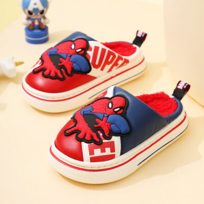 Non-slip warm Marvel baby slippers