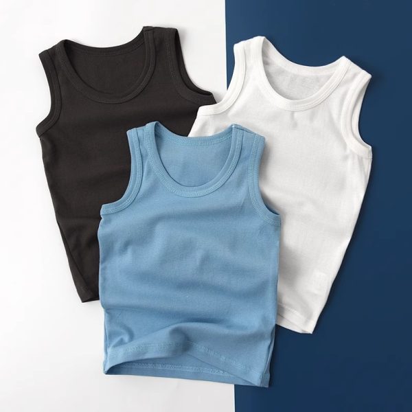 Boys and girls' crew neck thin tops
