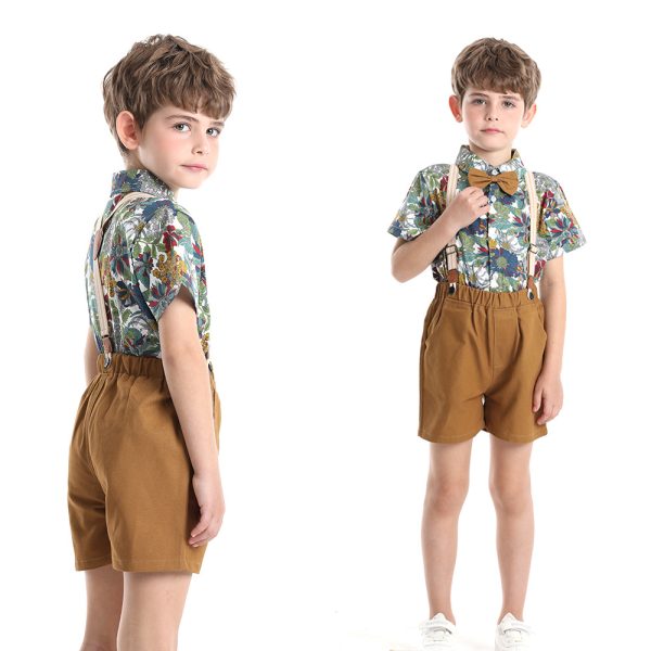 children boys' short sleeve printed shirts