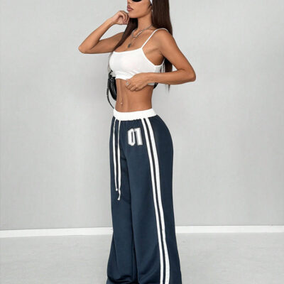 women’s high-waisted drape pants