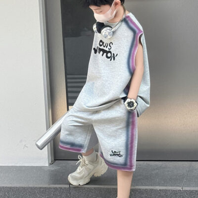 boys sleeveless vest shorts set 2