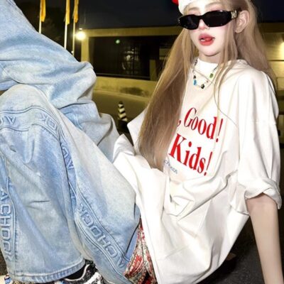 T-shirt oversize half sleeve top for women