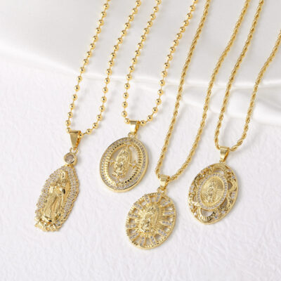 female zircon pendant necklace